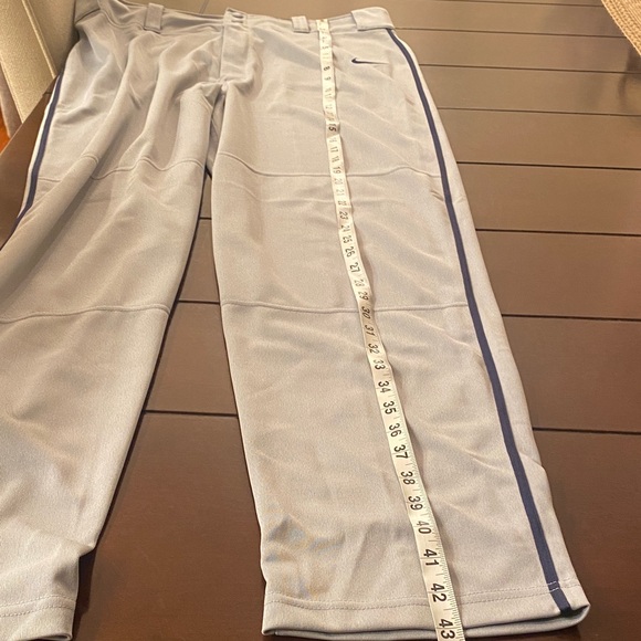 Nike Men's Gray Dri-fit baseball pants  with Navy Logo - Picture 4 of 5